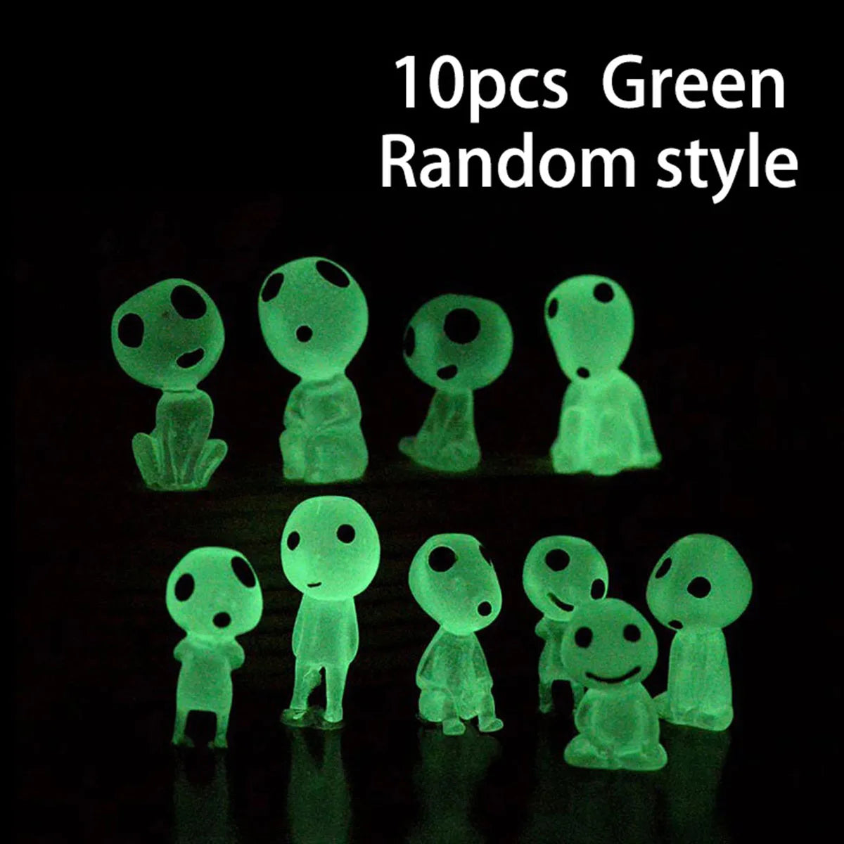 10PCS Glow in the Dark Princess Mini Garden Decor Ornaments