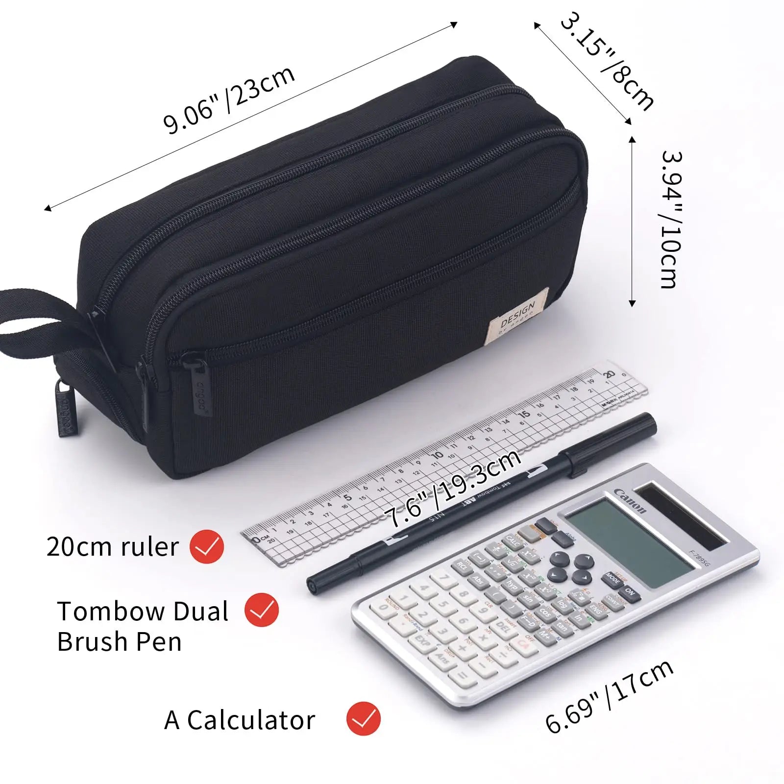 Large 3-Layer Multi-Function Pencil Case for Students Secondary image