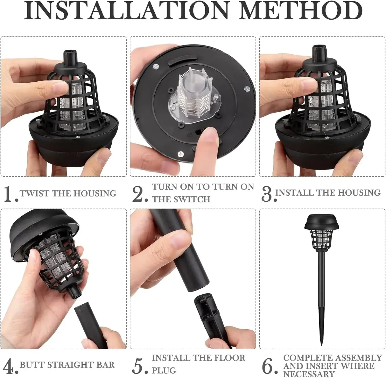 Solar Mosquito Killer Lamp Outdoor Bug Light
