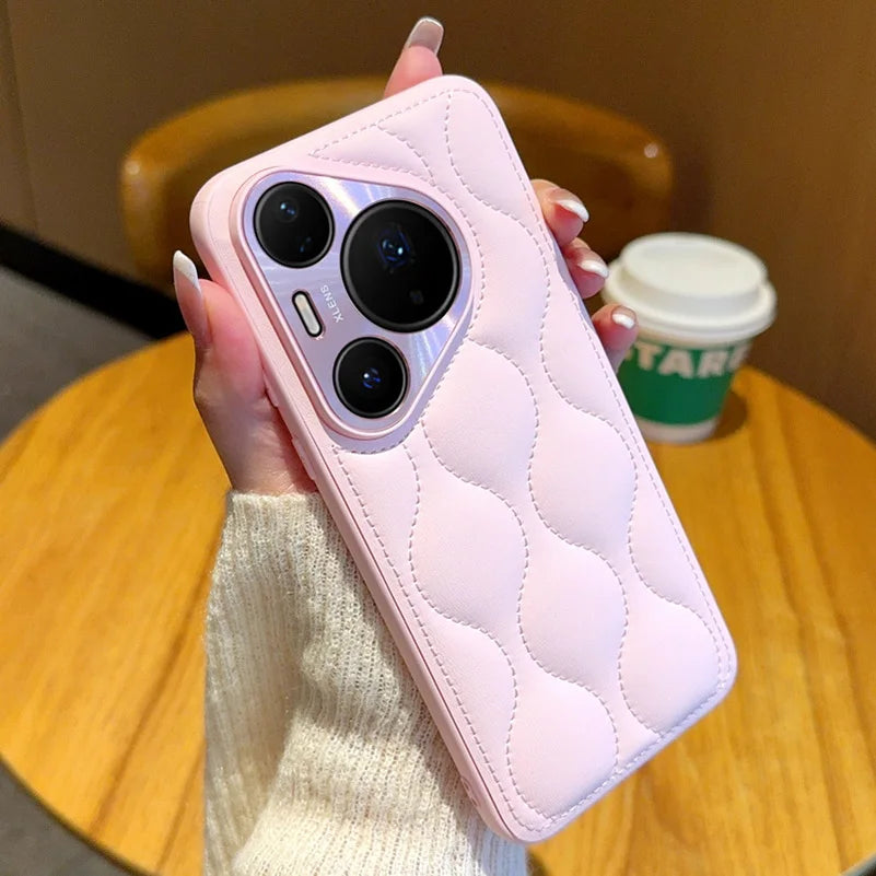 Leather Grain Lens Protection Case for Huawei Pura 80 & Mate 70 60 Pro