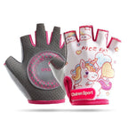 Kids Cycling Gloves Half Finger Breathable Anti Slip Bike