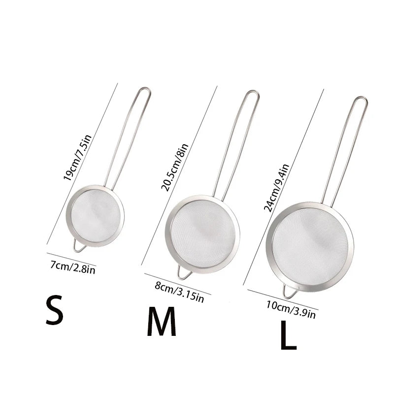 Mesh Strainer with Wooden Handle Fine Sieve