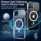Ultra Slim Clear Magnetic Case for iPhone 16 15 14 13 12 11 Pro Max