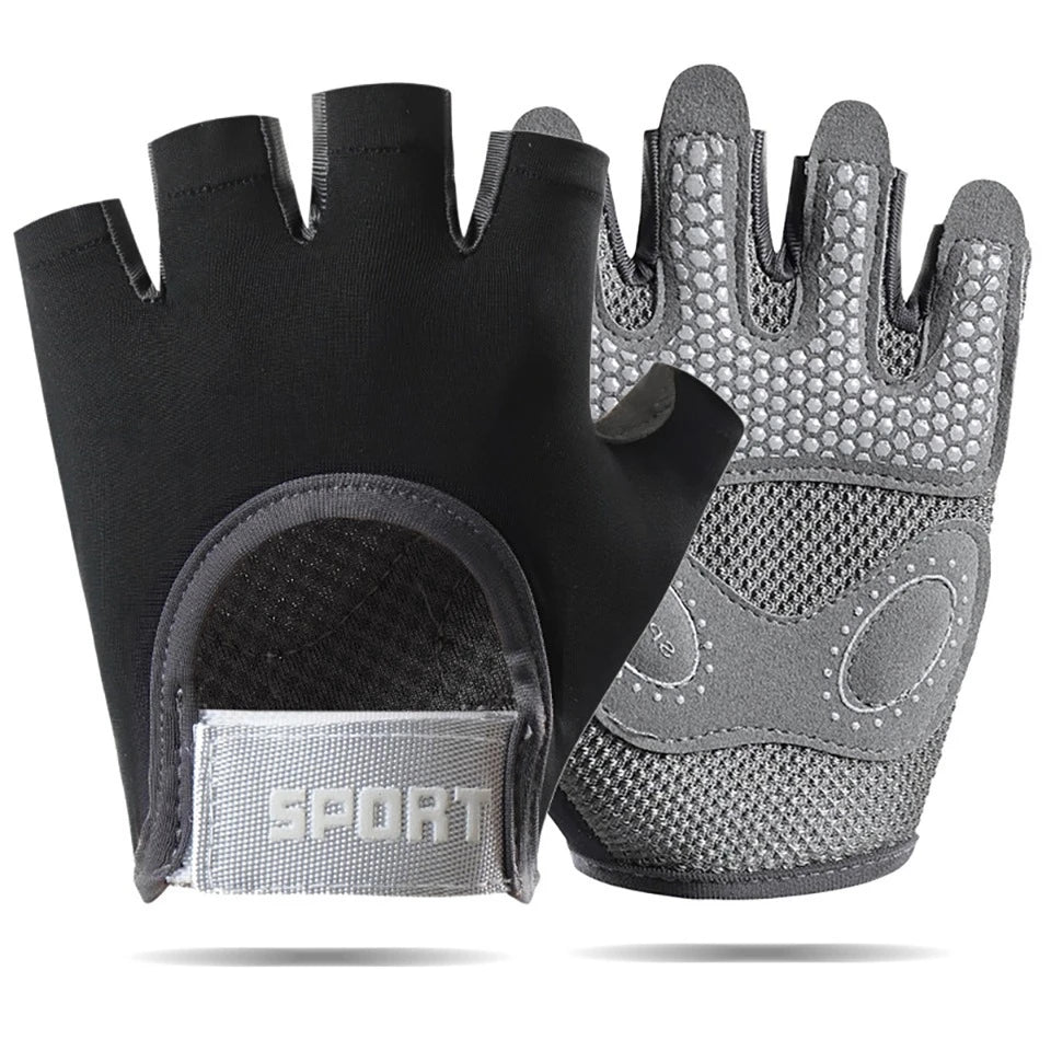 Cycling Gloves Half Finger Anti Slip Breathable Gym MTB Fitness