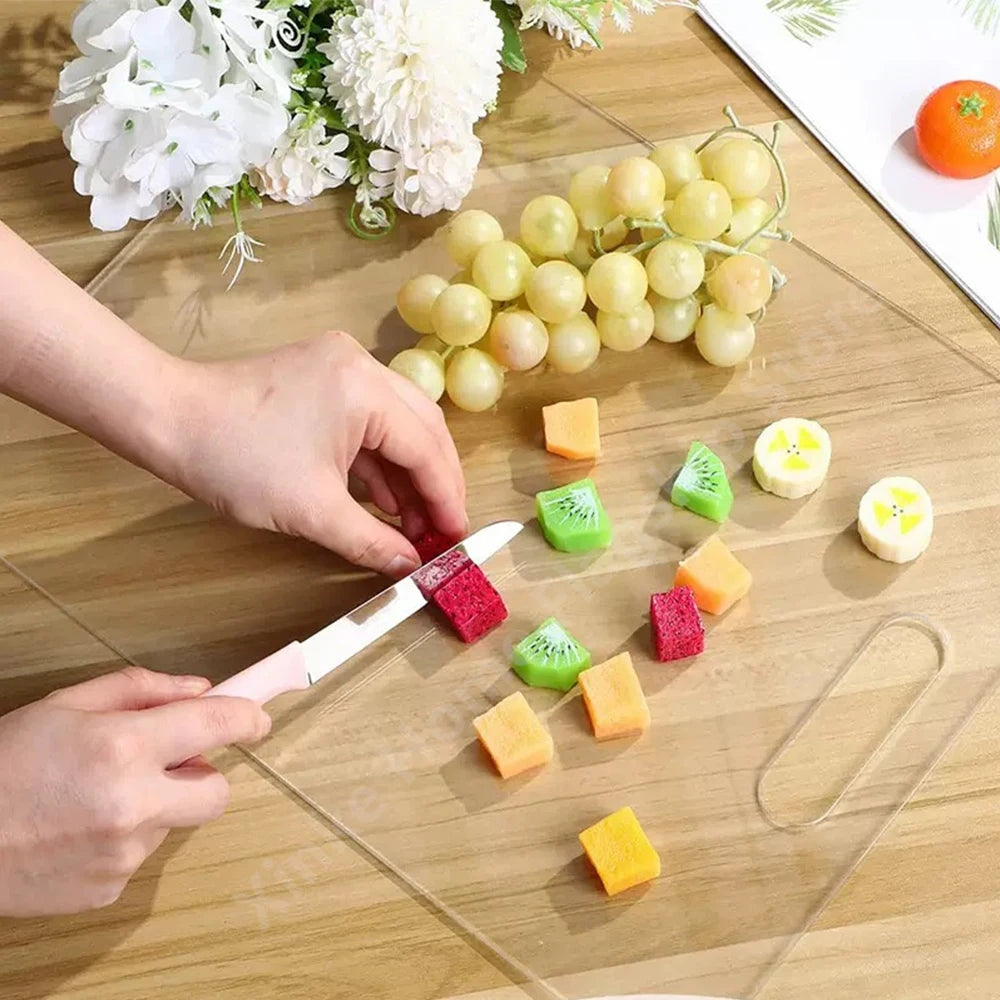 Clear Acrylic Cutting Board Anti-Slip Kitchen Board