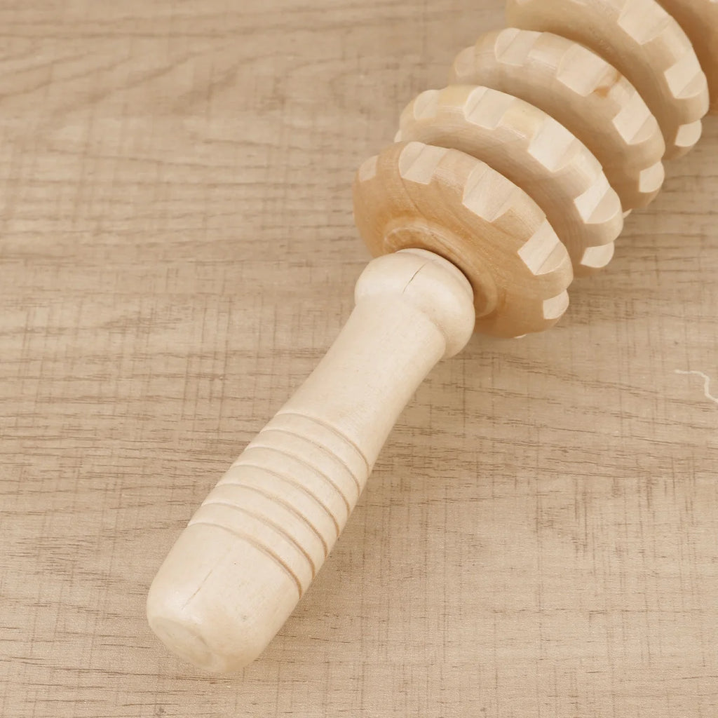 Wooden Therapy Massage Roller Stick for Muscle & Fascia Relief