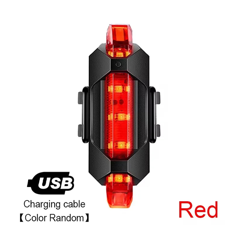USB Rechargeable Bike Light Set with Front & Tail Light