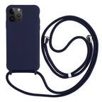 Crossbody Strap Silicone Case for iPhone 11 12 13 14 15 16 Pro Max