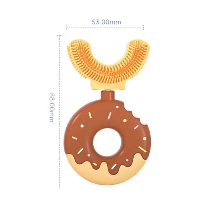 360° U Shape Baby Toothbrush Soft Silicone Infant Teether Brush