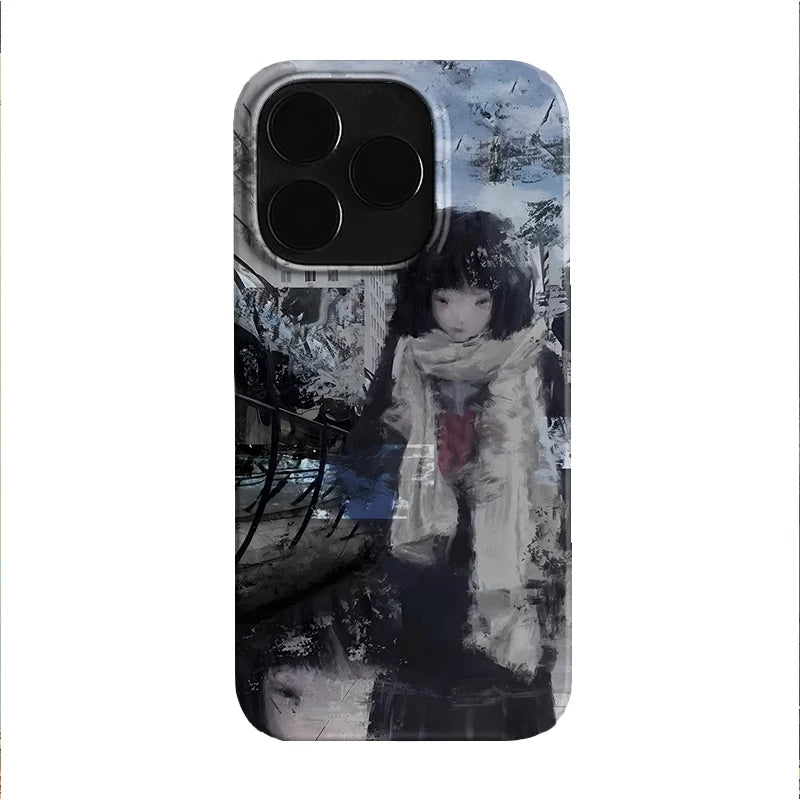 Unique Street Girl Art Case for iPhone 17 16 15 14 13 Pro Max