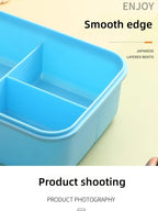 Cute Dinosaur Kids Lunch Box 3 Grid Bento Container for Students