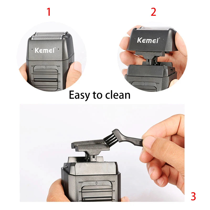Kemei KM1102 Electric Shaver Twin Blade Cordless Beard Trimmer
