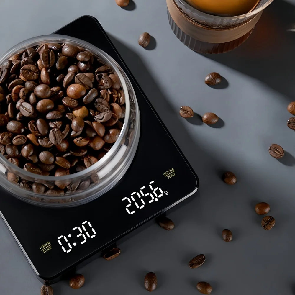 Digital Coffee Scale USB Rechargeable Timer Scale