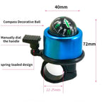 Mini Aluminum Bike Bell with Compass Ultra-Loud Bicycle Handlebar Bell