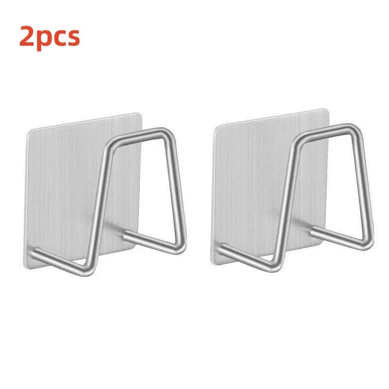 Stainless Steel Sink Sponge Holder  Self-Adhesive Kitchen Organizer