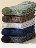 5 Pairs Merino Wool Thermal Socks Men Thick Warm Hiking Winter
