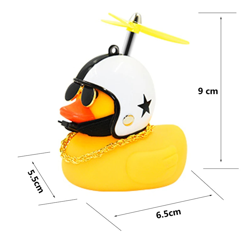 Cartoon Yellow Duck Bike Bell LED Helmet Duck Bicycle Accessory