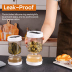 Olive & Pickle Strainer Jar Airtight Flip Food Storage Container