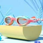 Children’s Swimming Goggles Set UK Waterproof Anti-Fog Silicone Swim Cap & Goggles