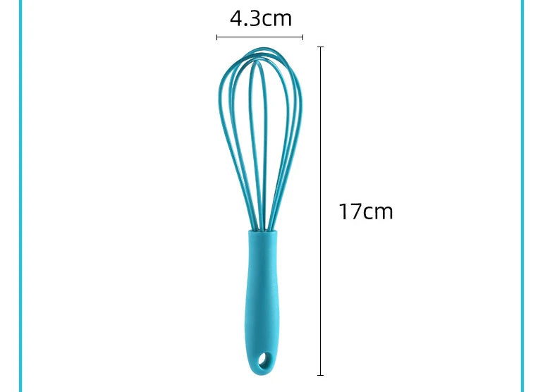 6 Inch Silicone Egg Beater Mini Manual Whisk for Baking & Cream Mixing