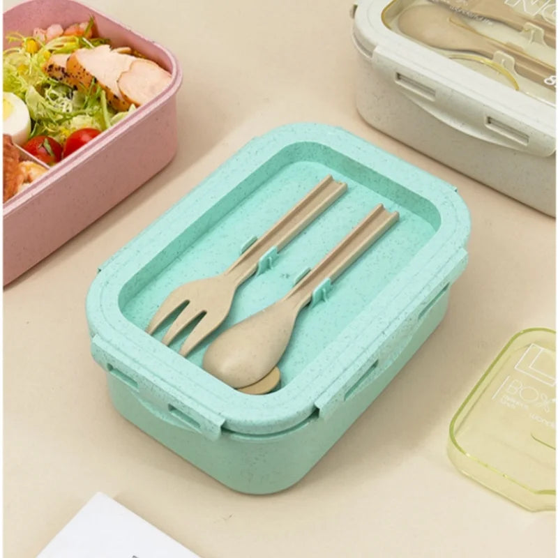 850ML Divided Lunch Box Microwave Safe Bento Food Storage Container