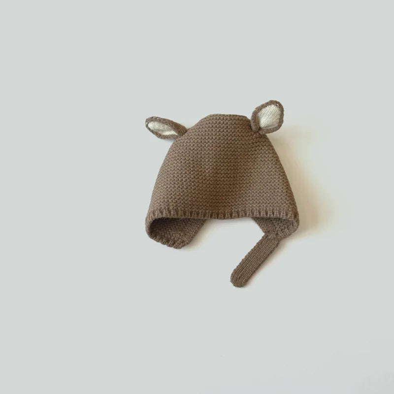 Baby Rabbit Ear Winter Hat Cute Knitted Wool Beanie