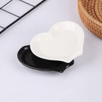 Heart Shaped Ceramic Spoon Rest Utensil Holder