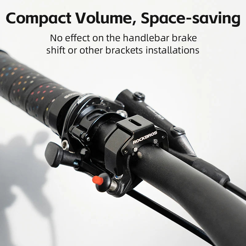 ROCKBROS Aluminum Bike Bell Compact Loud Bicycle Safety Horn