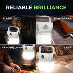 Solar LED Camping Lantern USB Rechargeable Light