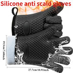 Silicone Oven Mitts – Heat Resistant Non-Slip BBQ & Baking Gloves