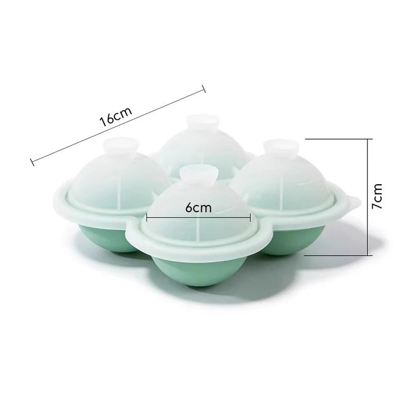 6.5cm Large Ice Ball Mold Silicone Ice Cube Maker for Whiskey & Cocktails