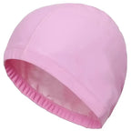 Waterproof PU Swimming Cap with Ear Protection for Adults & Kids