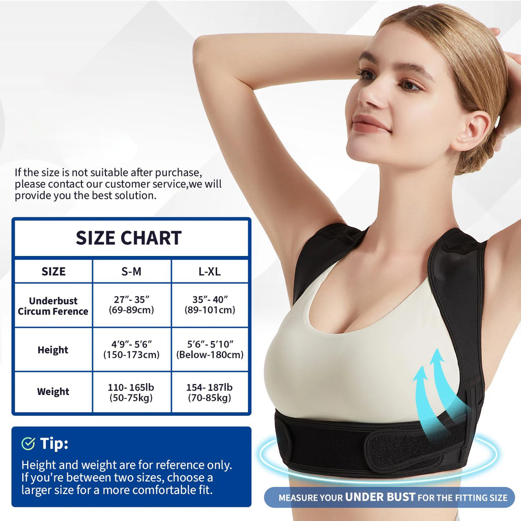 Posture Corrector Belt Back Brace Adjustable Shoulder Support