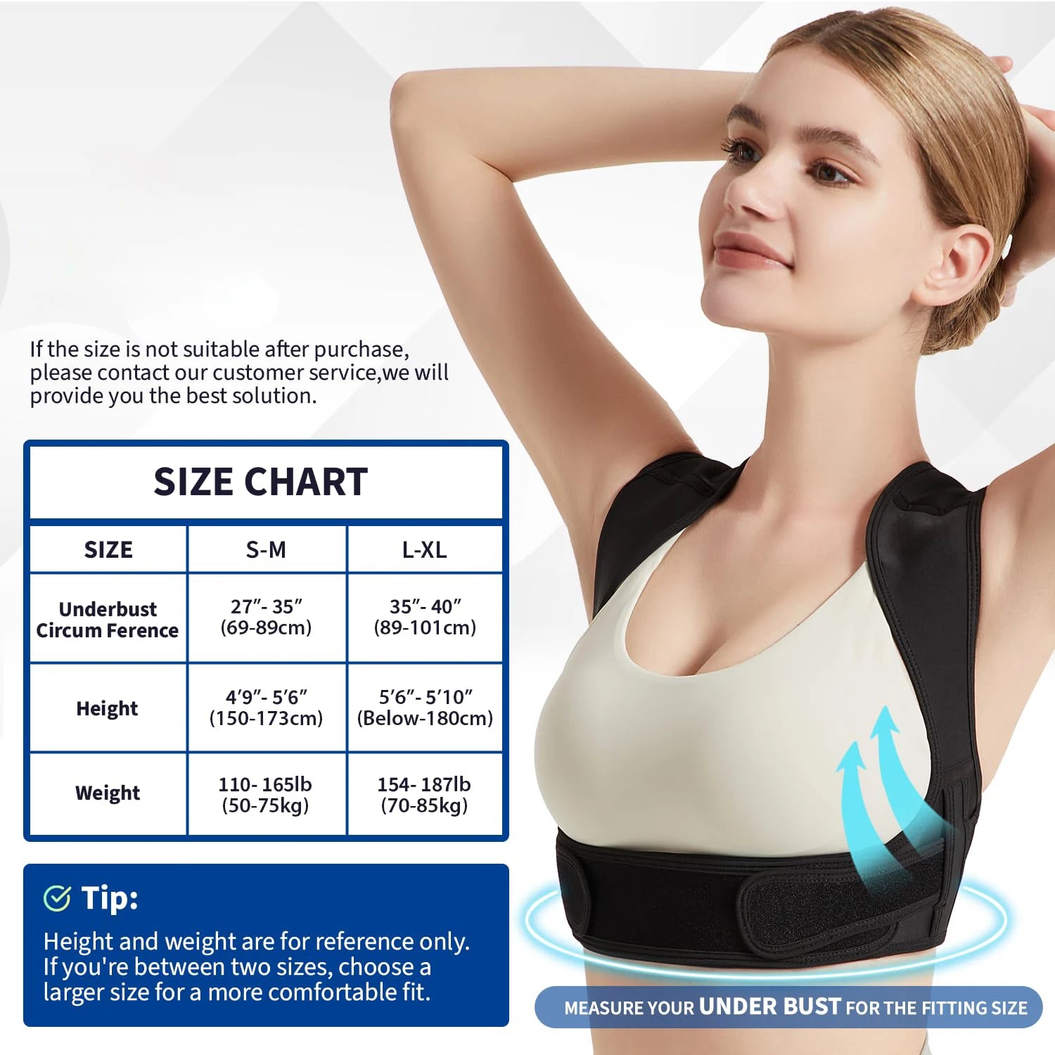 Posture Corrector Belt Back Brace Adjustable Shoulder Support