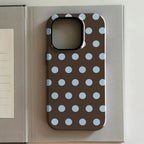 Luxury Polka Dot Case for iPhone 11 12 13 14 15 16 17 Pro Max
