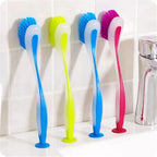 Pot Cleaning Brush Suction Cup Sink Scrubber