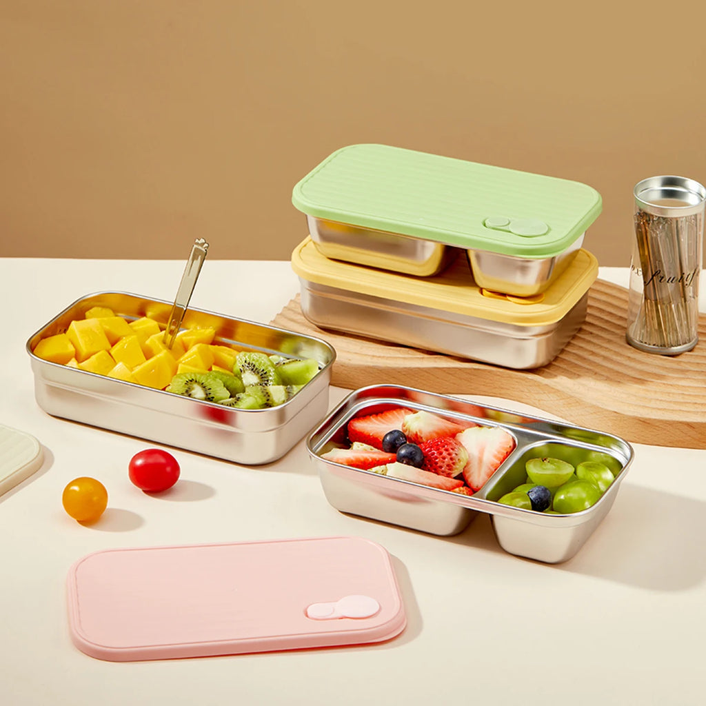WORTHBUY 304 Stainless Steel Lunch Box Leakproof Stackable Food Container