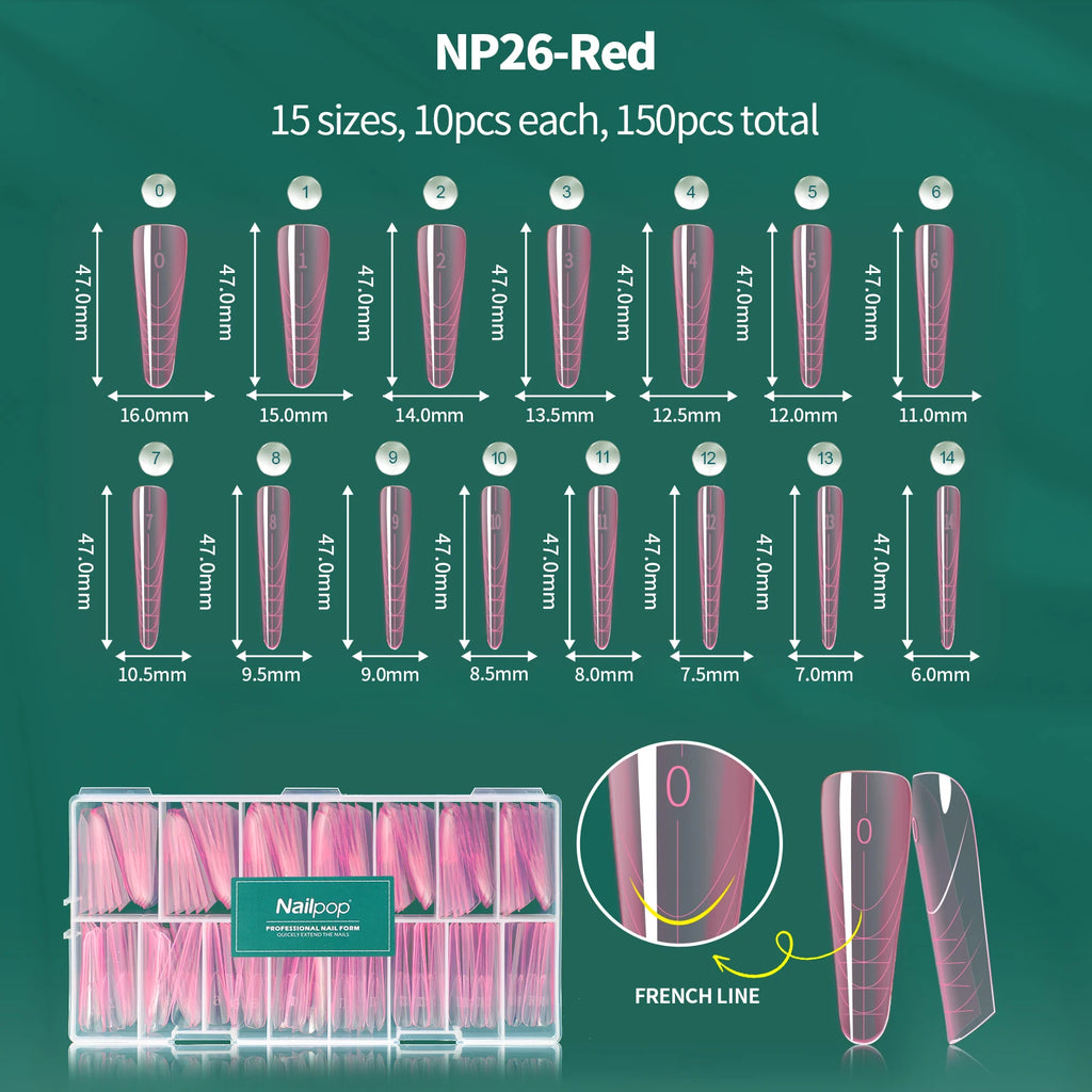 Nailpop Dual Forms Reusable Nail Extension Molds with Scale Design