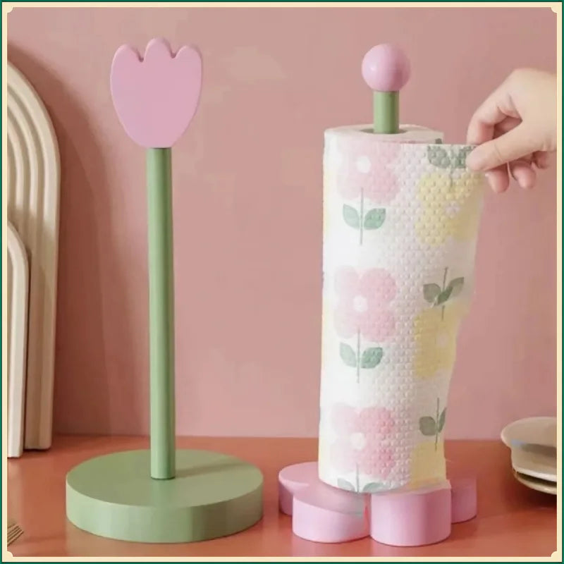 Tulip Wood Paper Towel Holder Main image