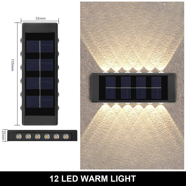 Solar Wall Light for Garden, Balcony & Outdoor Yard Decor