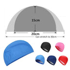 Waterproof PU Swimming Cap with Ear Protection for Adults & Kids