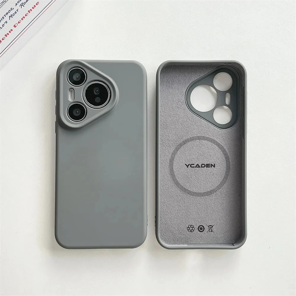 Luxury MagSafe Liquid Silicone Case for Huawei Pura 80 Pro & 80 Ultra