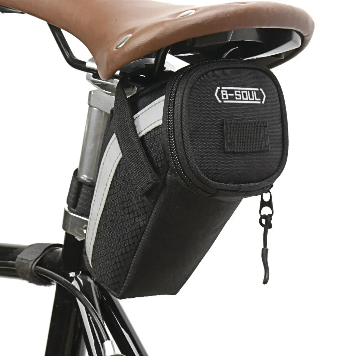 1L Waterproof Bicycle Saddle Bag Reflective MTB Rear Storage Pouch Main image