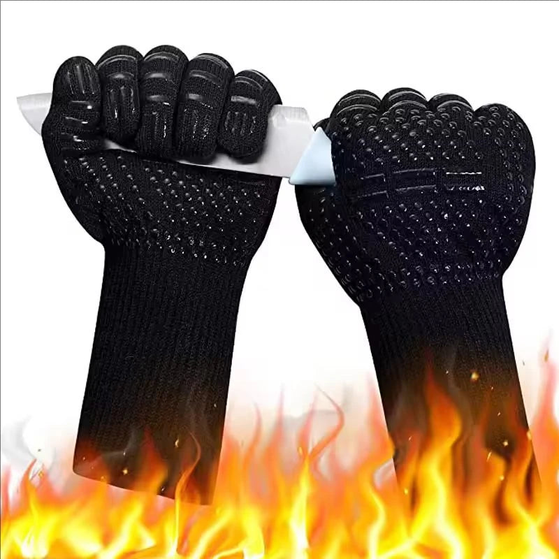 800°C Heat Resistant BBQ Gloves – Fireproof Oven & Grilling Mitts Secondary image