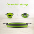 Silicone Folding Drain Basket Vegetable & Fruit Washing Strainer Kitchen Tool