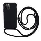 Crossbody Strap Silicone Case for iPhone 11 12 13 14 15 16 Pro Max