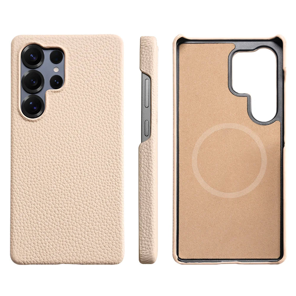 MagSafe Magnetic Leather Case for Samsung S24 S25 S26 Ultra Plus Cover