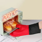 Silicone Oven Mitt Set – Waterproof Heat-Resistant Kitchen Gloves
