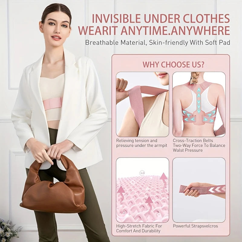 Invisible Posture Corrector Belt Adjustable Back Brace Support