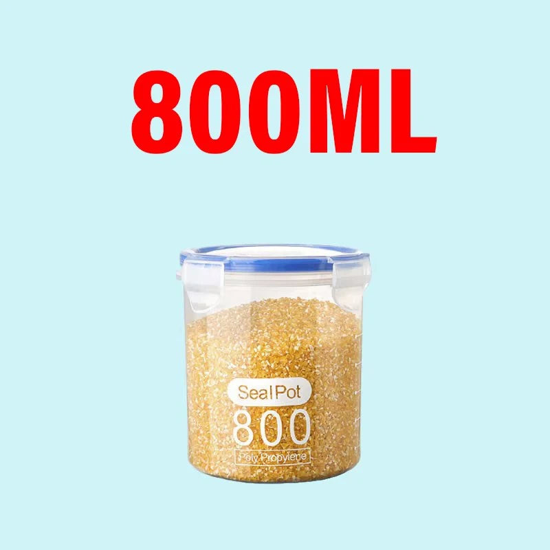 Large Airtight Grain Storage Container Plastic Kitchen Food Storage Jar